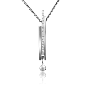 Подвеска из белого золота с фианитами 03-2983-00-401-1120-24