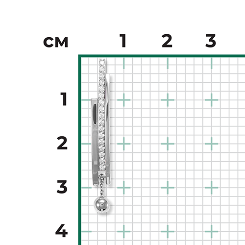 Подвеска из белого золота с фианитами 03-2983-00-401-1120-24