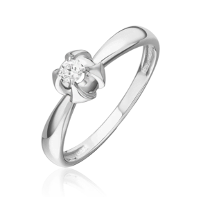Кольцо из белого золота с бриллиантом 01-5803-00-101-1120