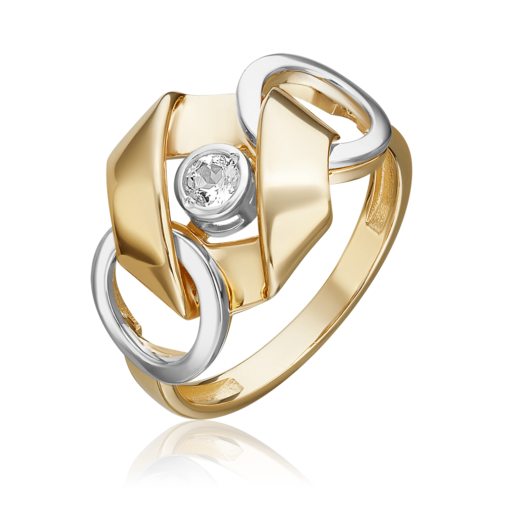 Кольцо из комбинированного золота с натуральным топазом white 01-5616-00-201-1121