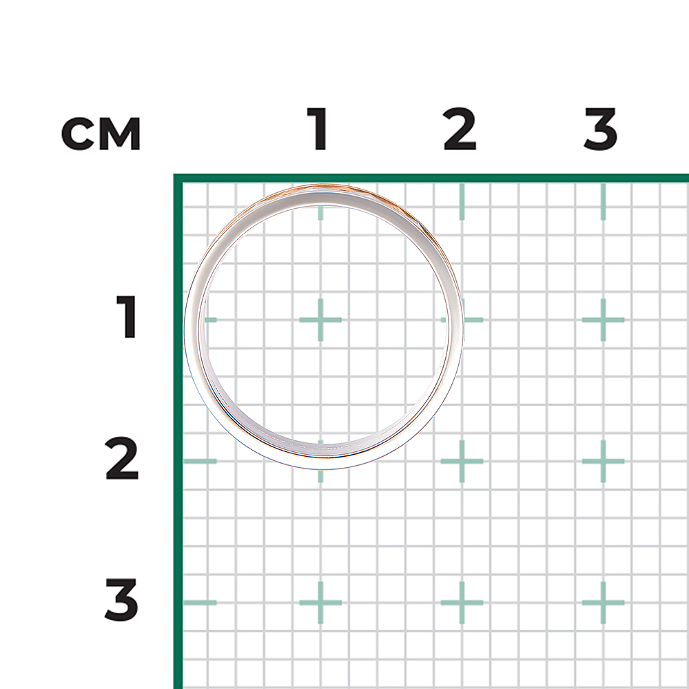 Обручальное кольцо из комбинированного золота с алмазной гранью 01-4904-00-000-1111-54