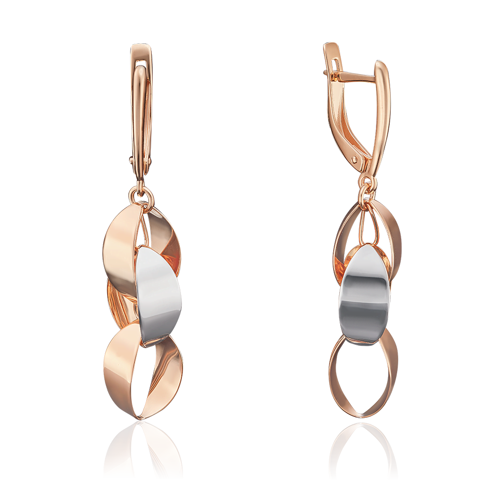 Серьги с английским замком из красного золота 02-3767-00-000-1110-42