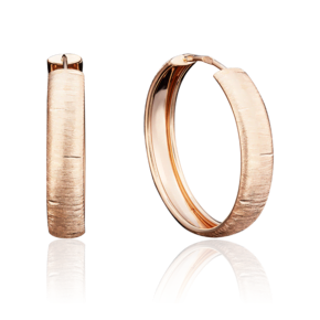 Серьги-конго из красного золота с алмазной гранью 02-3774-00-000-1110-19