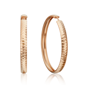 Серьги-конго из красного золота с алмазной гранью 02-3776-00-000-1110-19