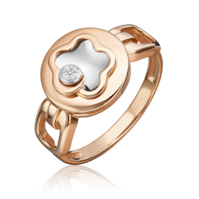 Кольцо из комбинированного золота с бриллиантами 01-5600-00-101-1111