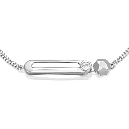 Браслет из белого золота с натуральным топазом white 05-0752-00-201-1120