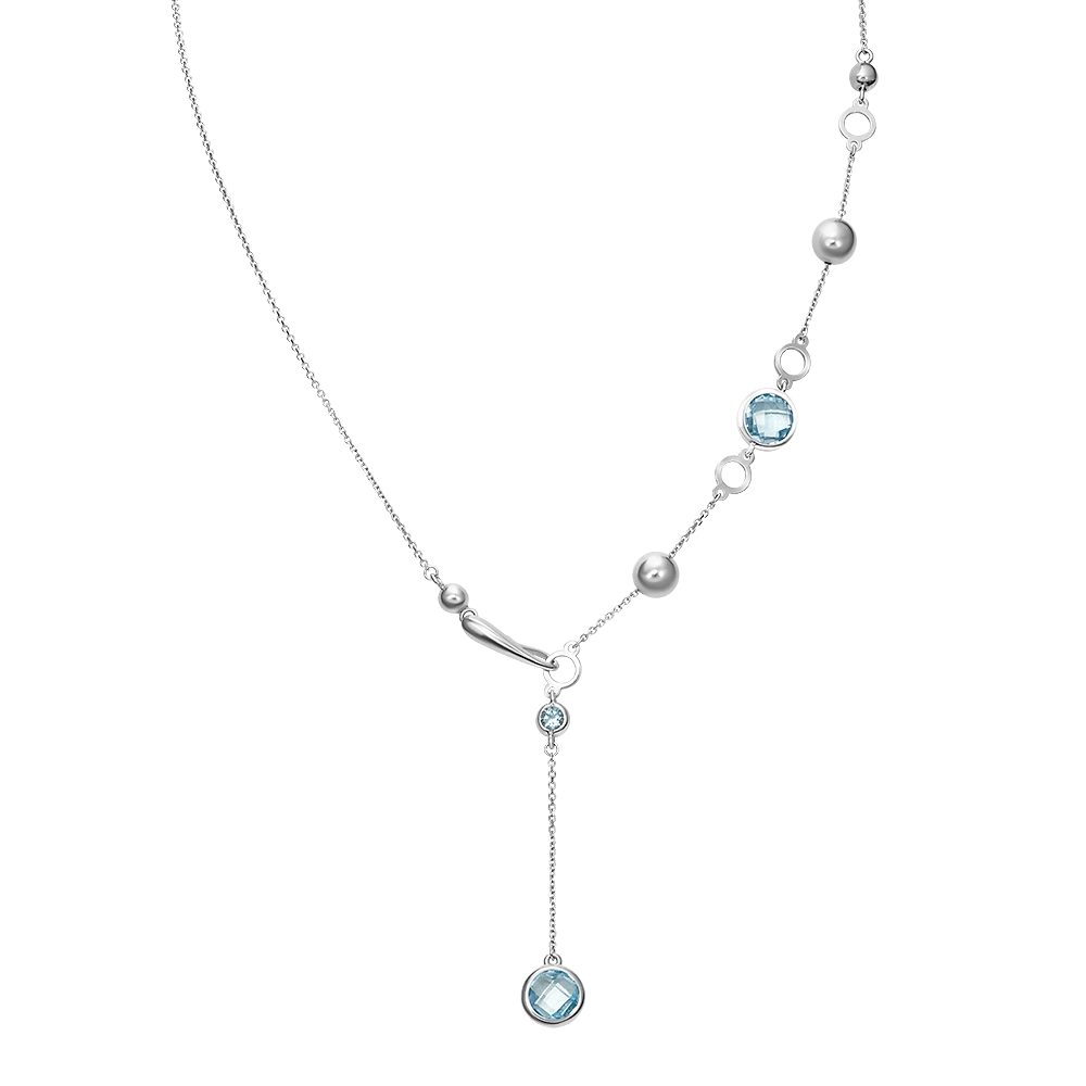 Колье из белого золота с топазами 07-0229-00-201-1120-46
