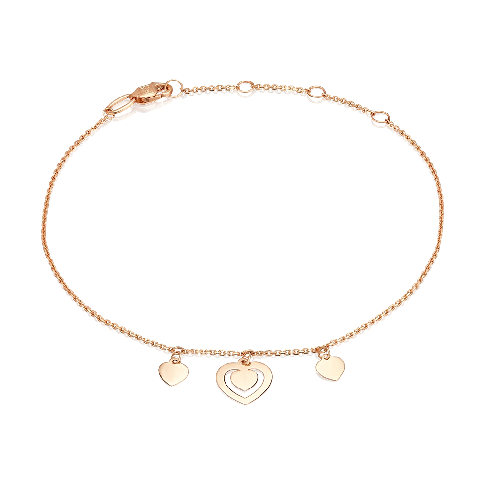 Браслет «Сердца» из красного золота 05-0867-00-000-1110