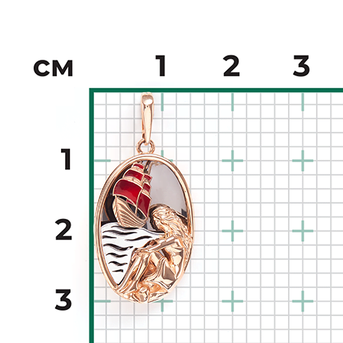 Подвеска «Ассоль» из красного золота с эмалью 03-2716-00-000-1110-25