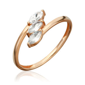 Кольцо из красного золота с фианитами 01-5998-00-401-1110