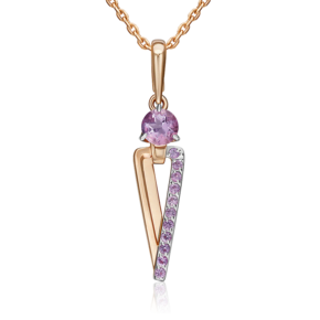 Подвеска из красного золота с аметистами 03-3568-00-203-1110