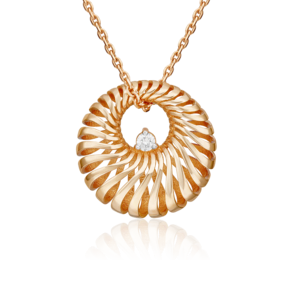 Подвеска из красного золота с бриллиантом 03-0534-00-101-1110-30