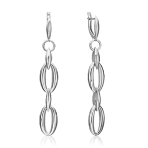 Серьги «Грация» с английским замком из серебра 02-4966-00-000-0200