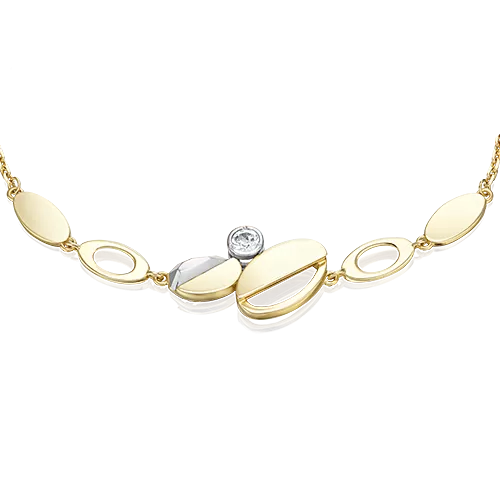 Браслет из комбинированного золота с натуральным топазом white 05-0747-00-201-1121