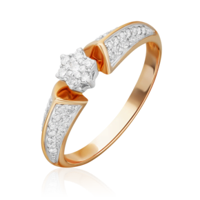 Кольцо из комбинированного золота с бриллиантами 01-1086-00-101-1111-30