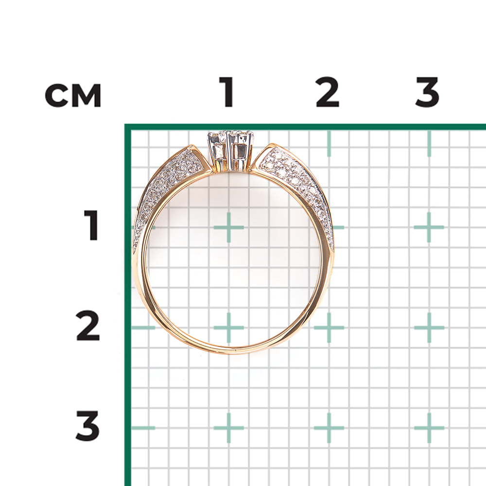 Кольцо из комбинированного золота с бриллиантами 01-1086-00-101-1111-30