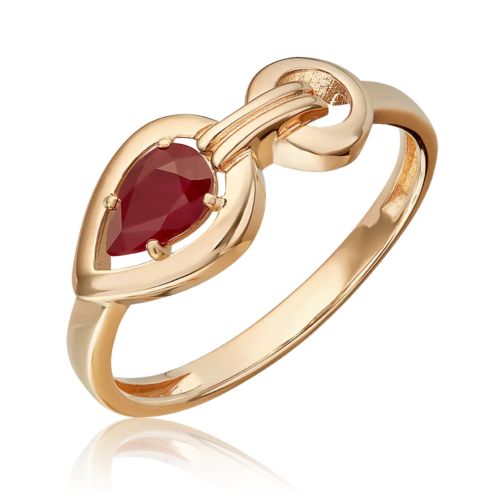 Кольцо из красного золота с рубином 01-5862-00-104-1110