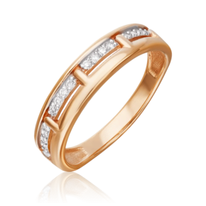 Кольцо из красного золота с бриллиантами 01-0877-00-101-1110-30