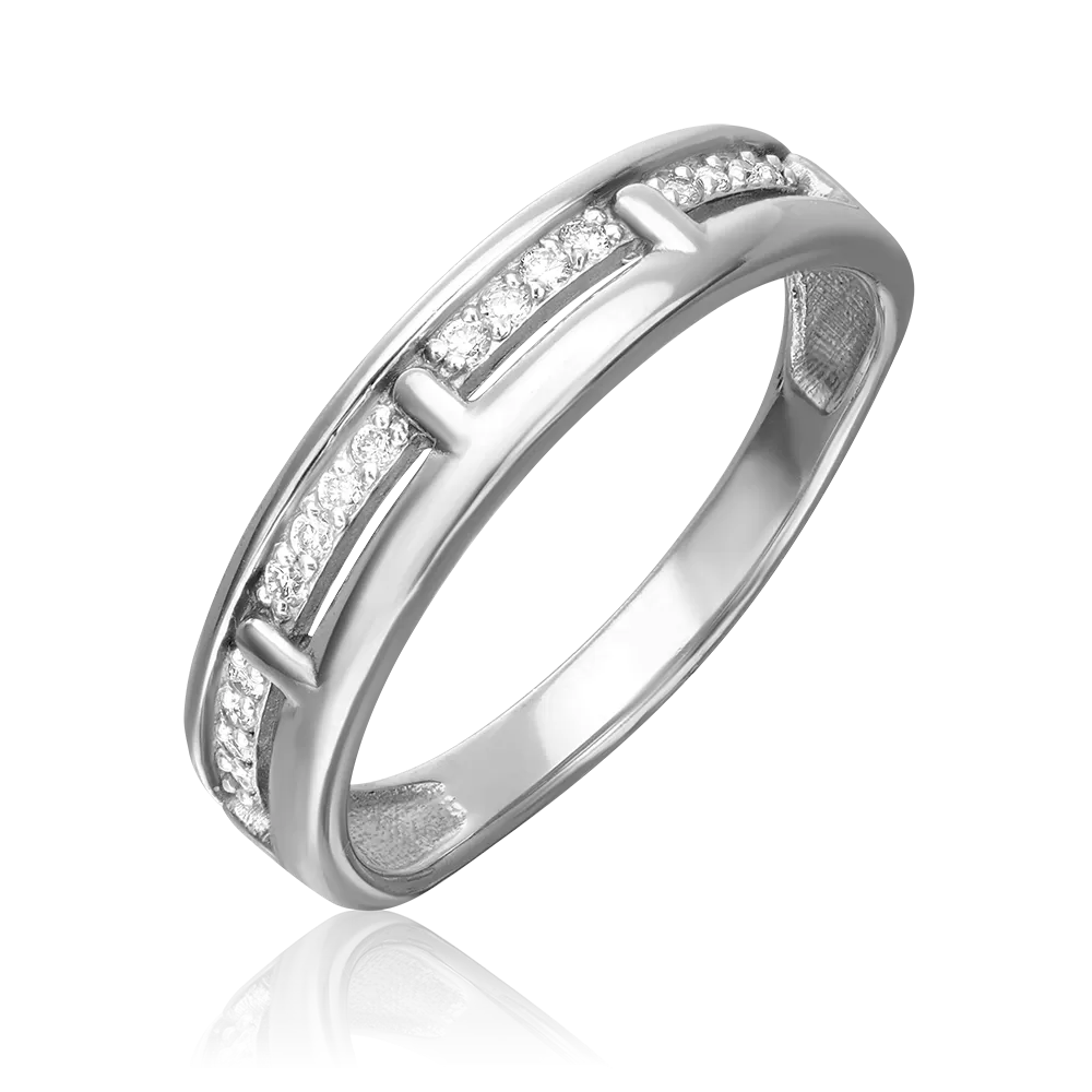 Кольцо из белого золота с бриллиантами 01-0878-00-101-1120-30