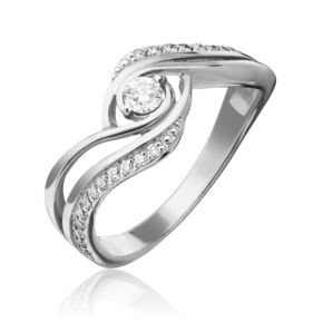 Кольцо из белого золота с бриллиантами 01-0882-00-101-1120-30