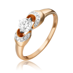 Кольцо из комбинированного золота с бриллиантами 01-0904-00-101-1111-30