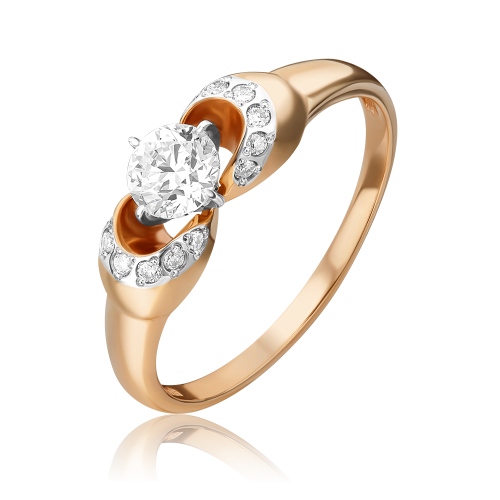 Кольцо из комбинированного золота с бриллиантами 01-0904-00-101-1111-30