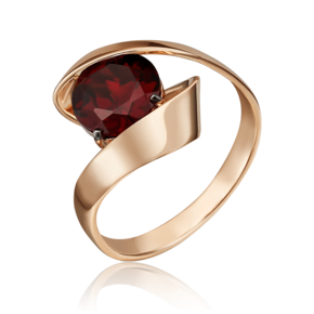 Кольцо из красного золота с гранатом 01-5430-00-204-1110