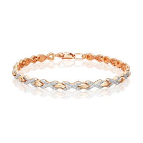 Браслет из красного золота с фианитами 05-0260-00-401-1110-23