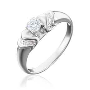 Кольцо из белого золота с фианитами 01-4930-00-501-1120-38