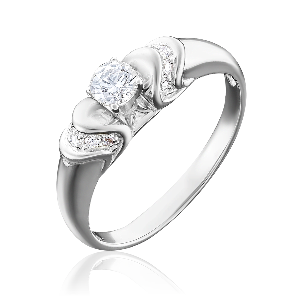 Кольцо из белого золота с фианитами 01-4930-00-501-1120-38