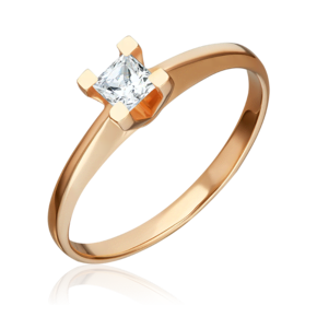 Помолвочное кольцо из красного золота с бриллиантом 01-4978-00-101-1110-30