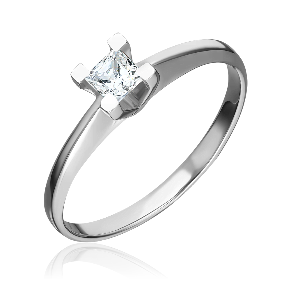Помолвочное кольцо из белого золота с бриллиантом 01-4978-00-101-1120-30