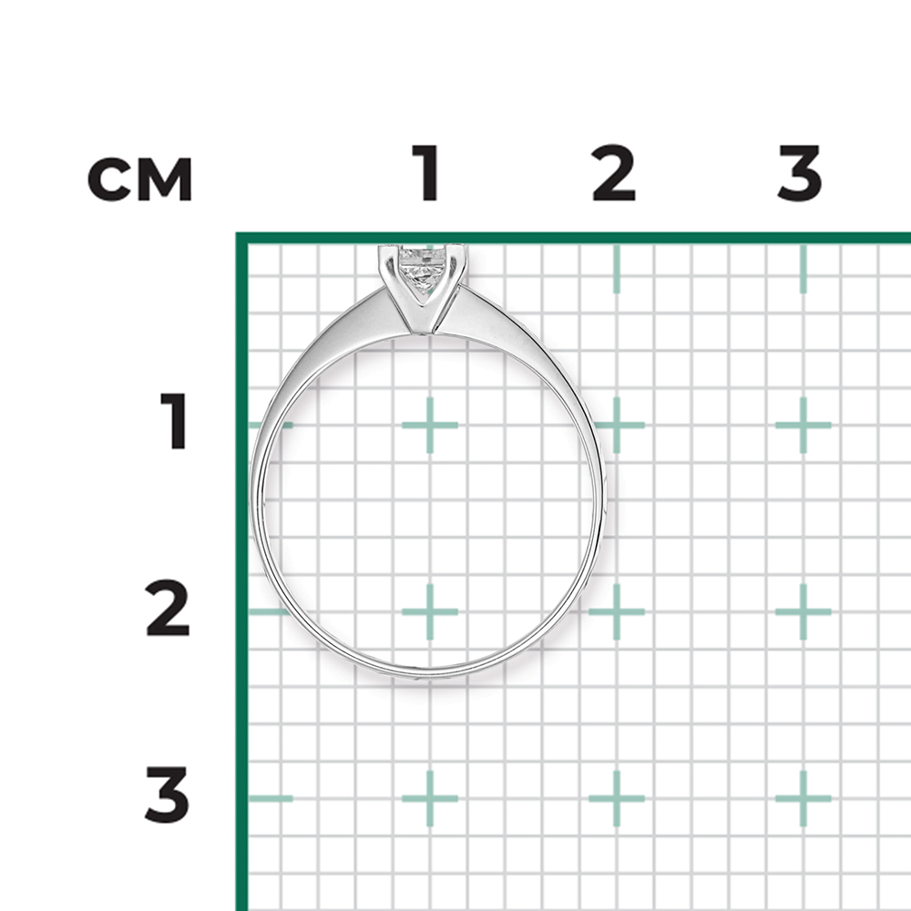 Помолвочное кольцо из белого золота с бриллиантом 01-4978-00-101-1120-30