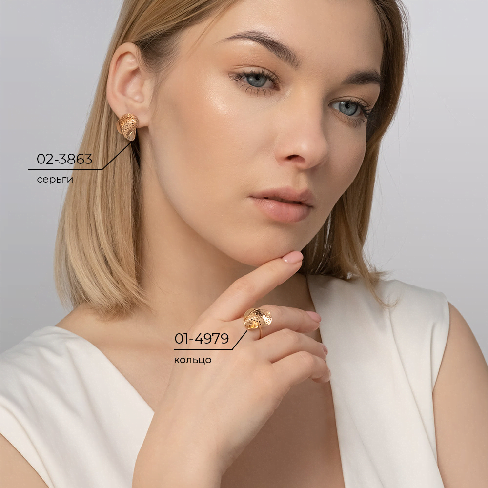 Серьги с английским замком из красного золота 02-3863-00-000-1110-48