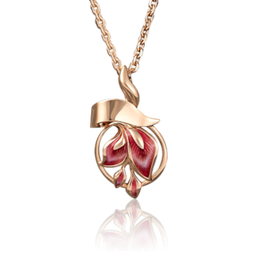 Подвеска из красного золота с эмалью 03-2627-00-000-1110-25