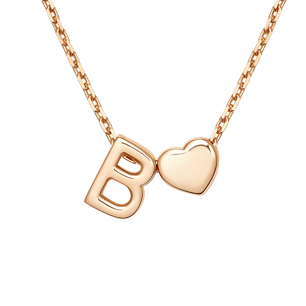 Колье «Буква В» из красного золота 07-0279-В-000-1110