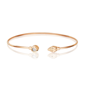 Браслет жесткий из красного золота с бриллиантом 05-0873-00-101-1110