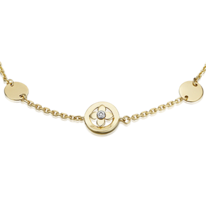 Браслет из комбинированного золота с бриллиантом 05-0741-00-101-1121