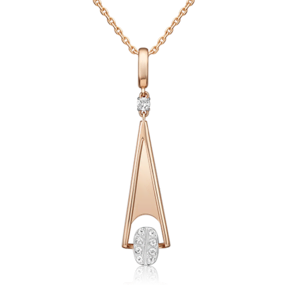 Подвеска из комбинированного золота с натуральными топазами white 03-3319-00-201-1111