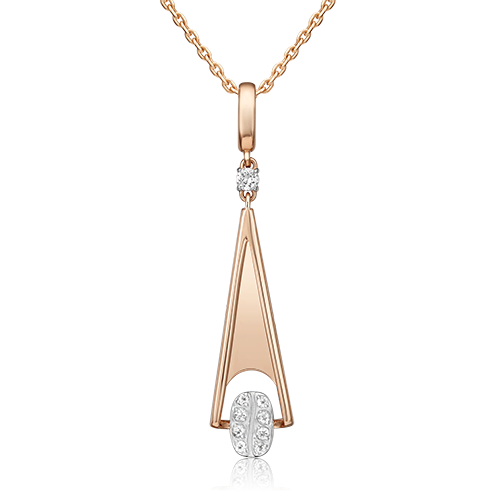 Подвеска из комбинированного золота с натуральными топазами white 03-3319-00-201-1111