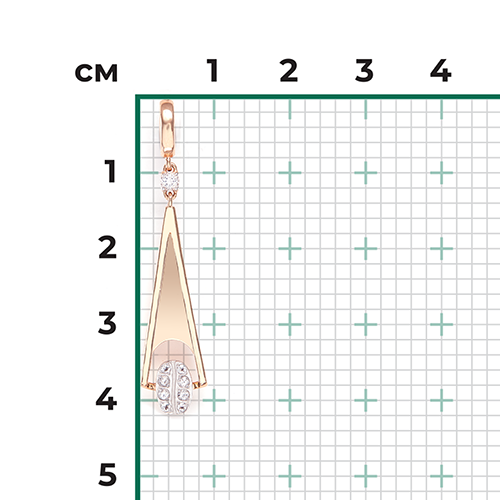 Подвеска из комбинированного золота с натуральными топазами white 03-3319-00-201-1111
