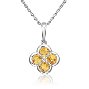 Подвеска из серебра с цитринами 03-3646-00-206-0200