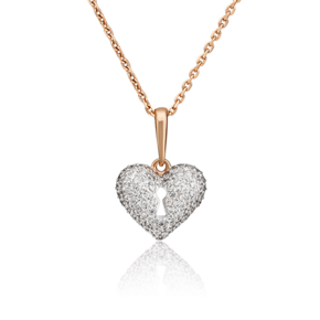 Подвеска «Сердце» из красного золота с фианитами 03-2313-00-401-1110-33