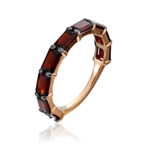 Кольцо из красного золота с гранатами 01-5335-00-204-1110-46