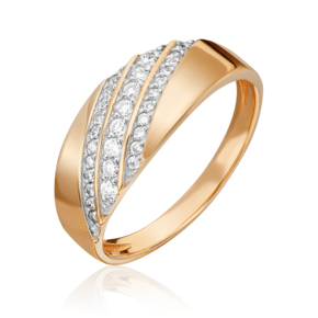 Кольцо из красного золота с бриллиантами 01-1072-00-101-1110-30