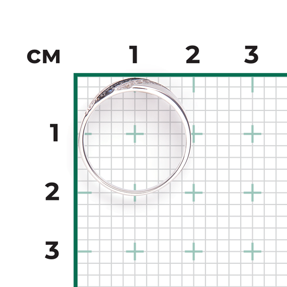 Кольцо из белого золота с сапфирами и бриллиантами 01-1073-00-105-1120-30