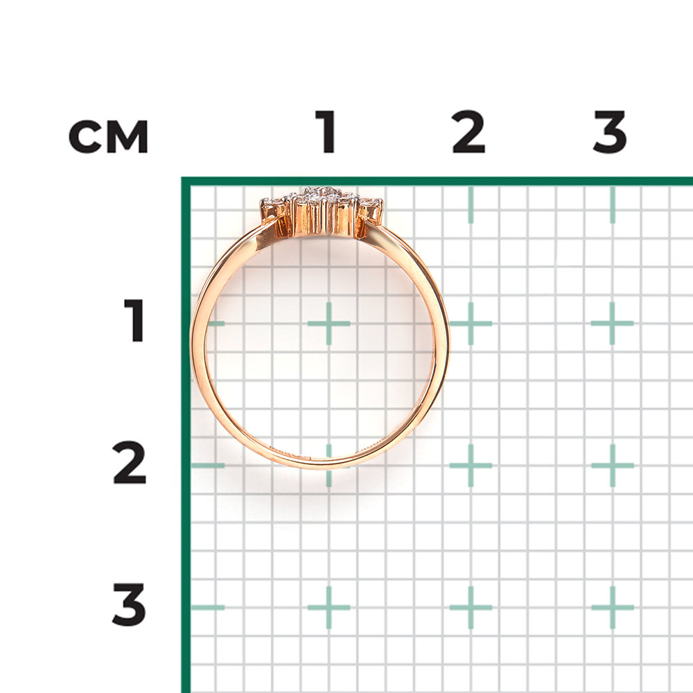Кольцо из красного золота с бриллиантами 01-1074-00-101-1110-30