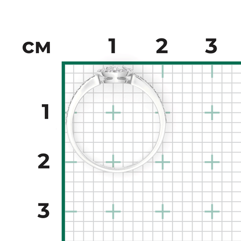 Кольцо из белого золота с бриллиантами 01-1077-00-101-1120-30