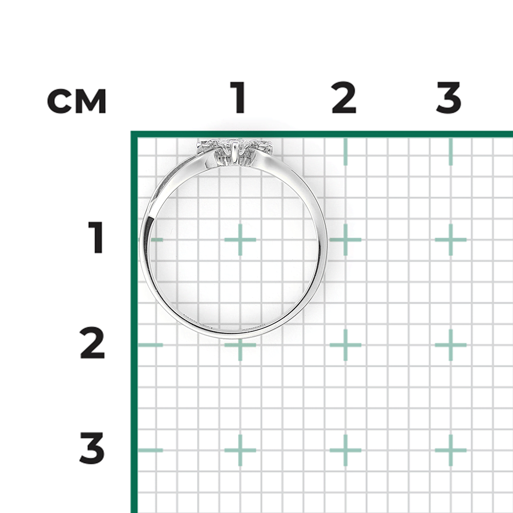 Кольцо из белого золота с бриллиантами 01-1079-00-101-1120-30