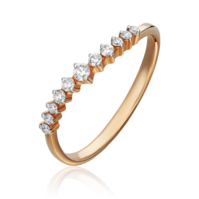 Кольцо из красного золота с бриллиантами 01-1080-00-101-1110-30